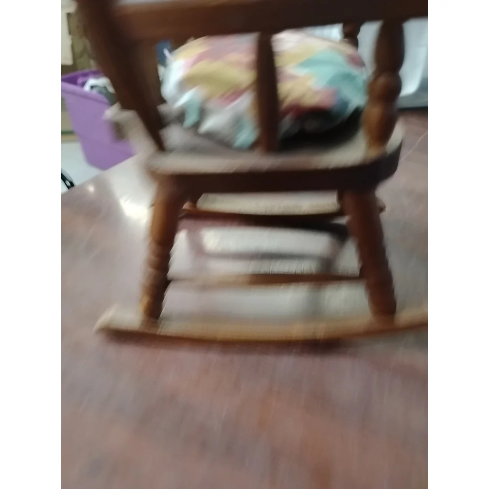 Vintage Wooden Doll Rocking Chair 7.75”‎